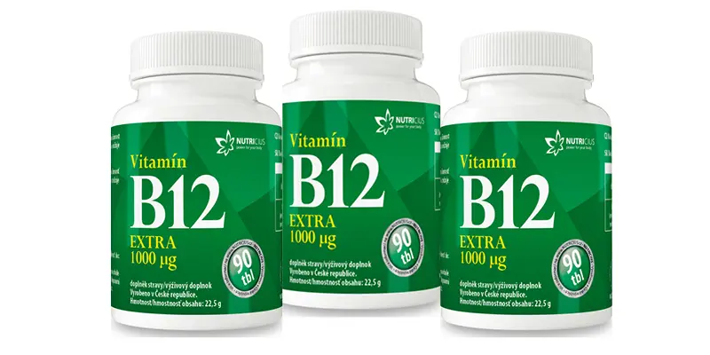 Vitamín B12 EXTRA 1000mcg 3 x 90 tablet