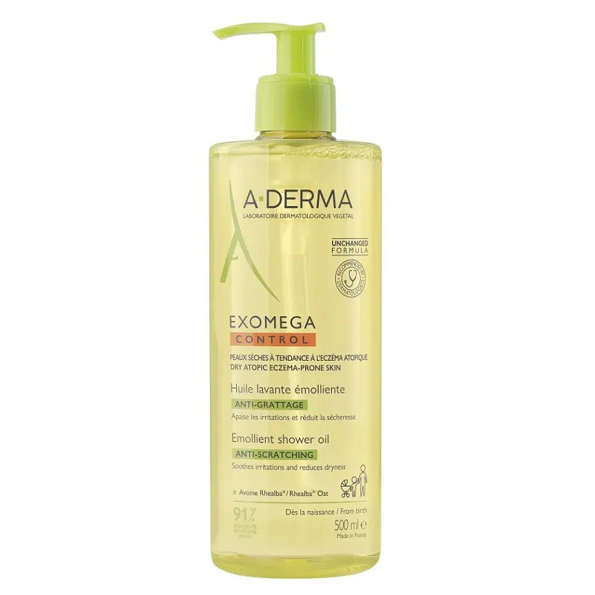 A-derma Exomega Control zvláčňující sprchový olej 500 ml