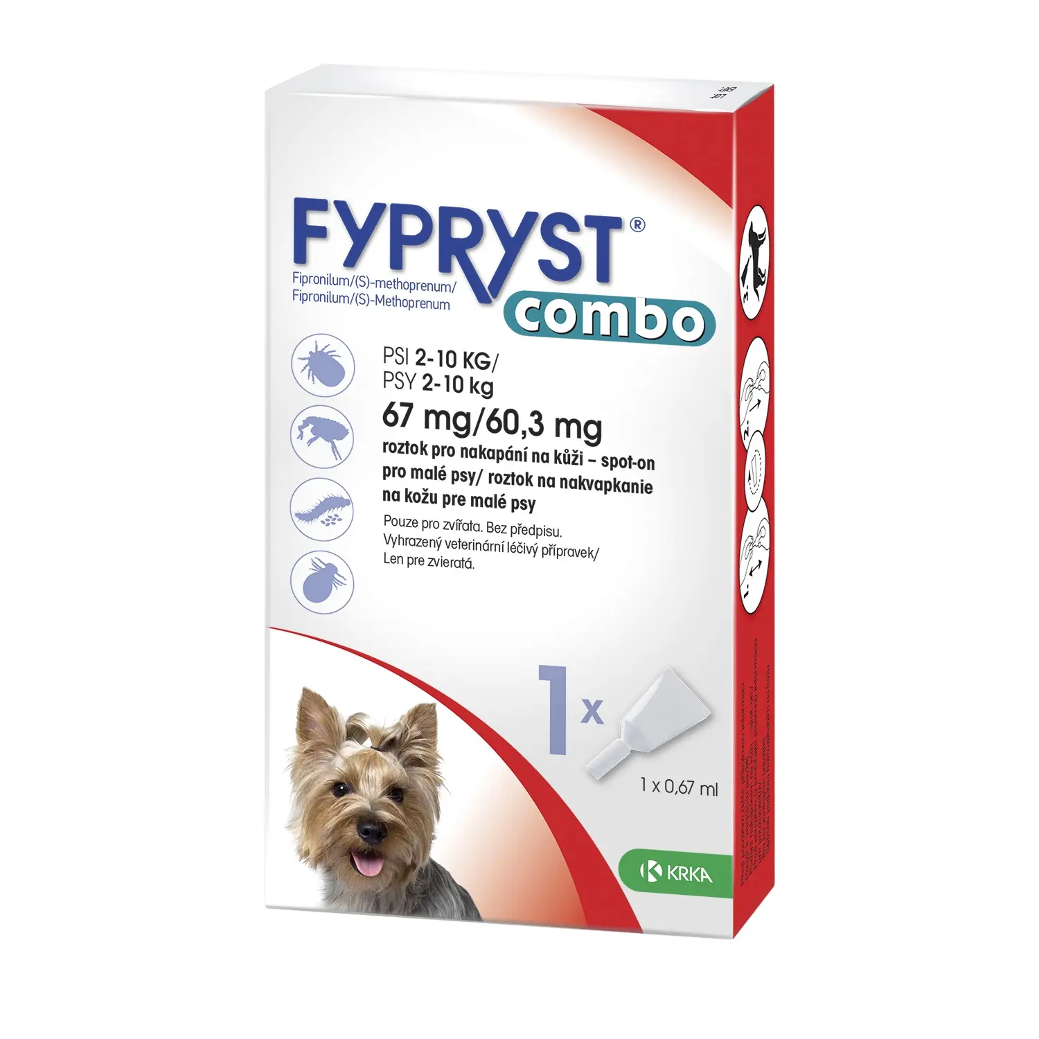 Fypryst Combo Spot-on Dog S 2-10 kg 1 x 0,67 ml