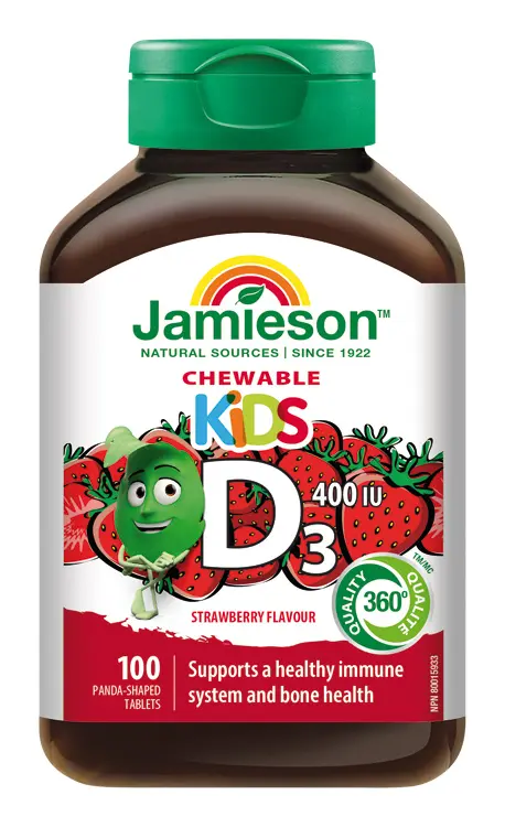 Jamieson Vitamín D3 Kids Jahoda 100 tablet