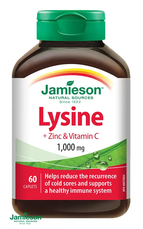 Jamieson Lysin 1000 mg se zinkem a vit.C 60 tablet