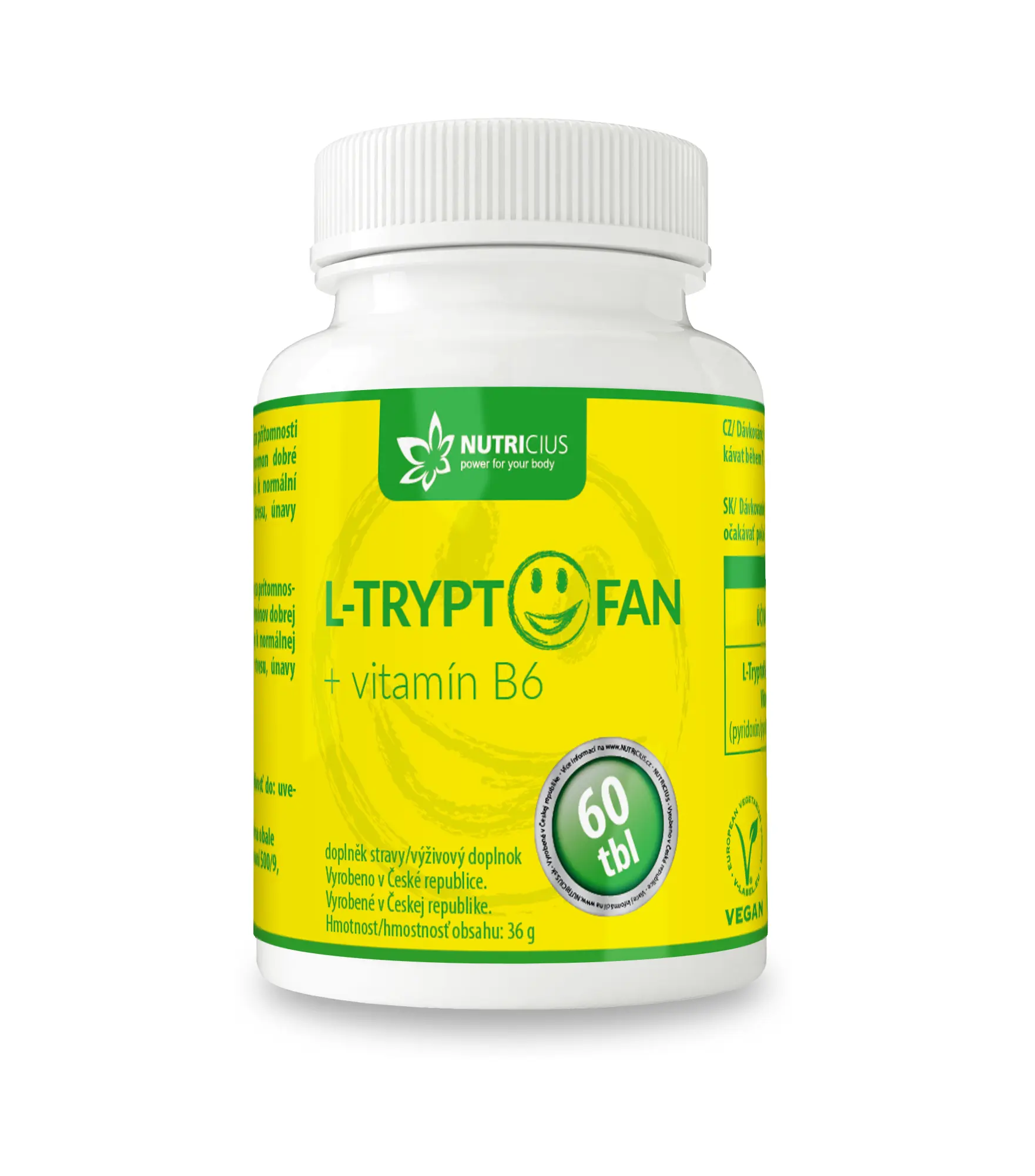 L-Tryptofan + vit. B6 200 mg/2.5 mg 60 tablet