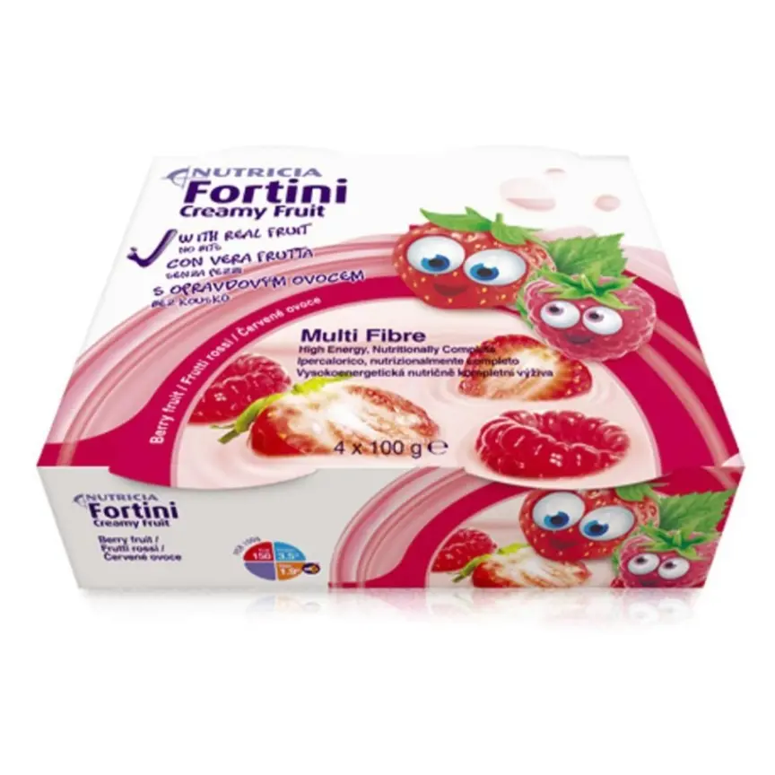 Fortini Creamy Fruit Multi Fibre červené ovoce por.sol. 4 x 100 g