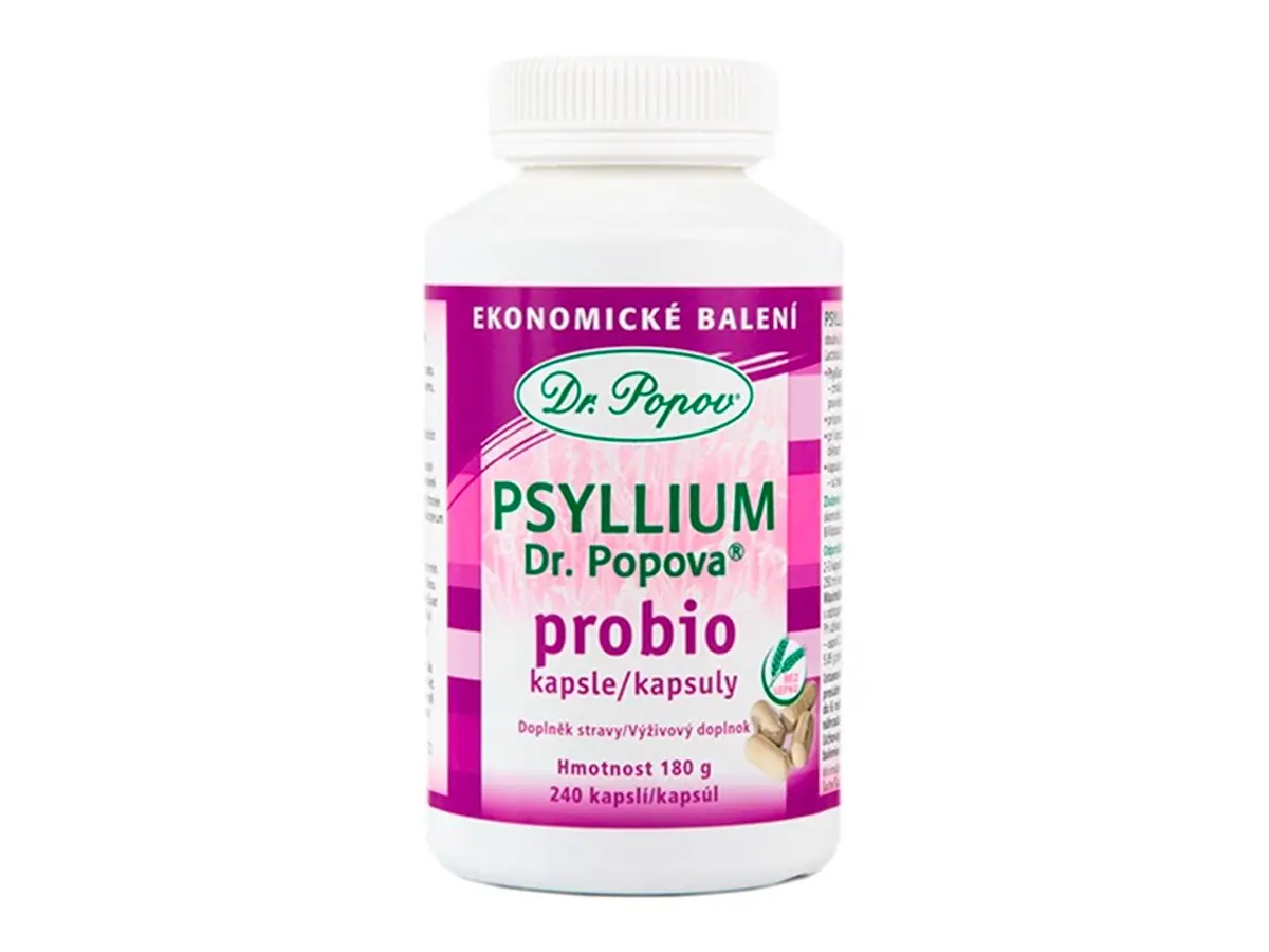 Dr.Popov Psyllium PROBIO 240 kapslí