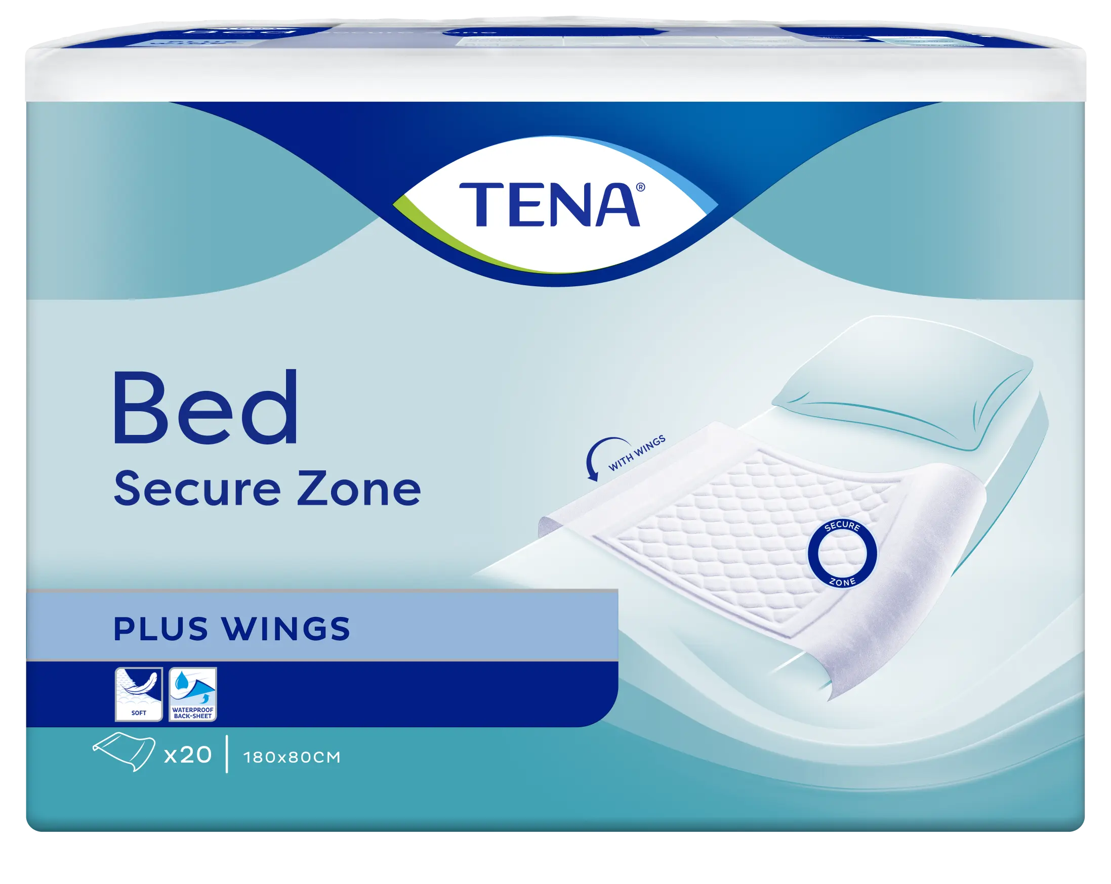 Tena Bed Plus Wings Ochranná podložka 20 ks 180x80